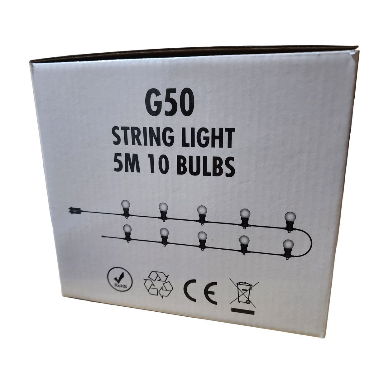 GENERICO - Luces Guirnalda Led Colgante De 5 Metros 10 Focos luz cálida