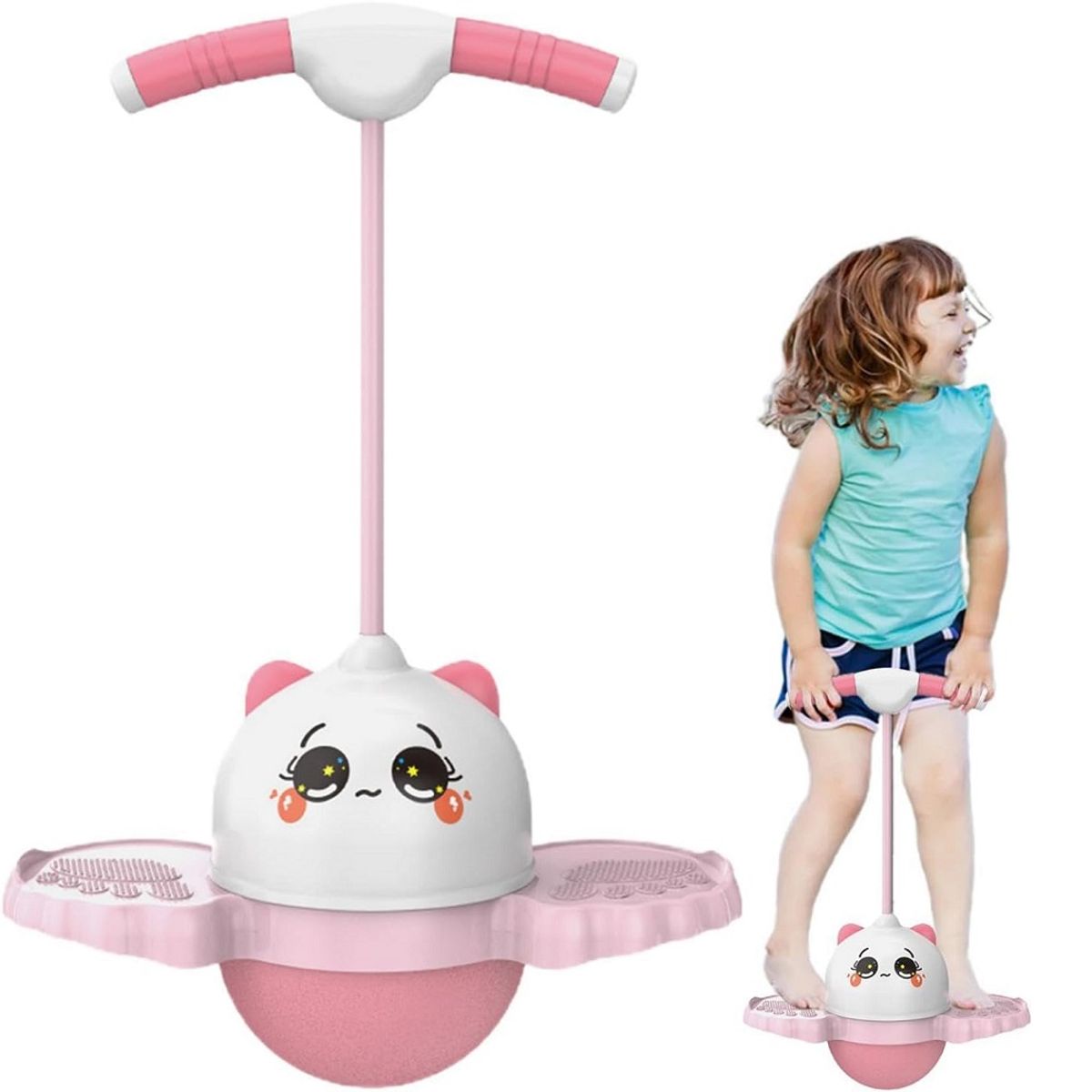 GENERICO - Jumping Pelota Saltarina de Panda con Luces LED Unisex