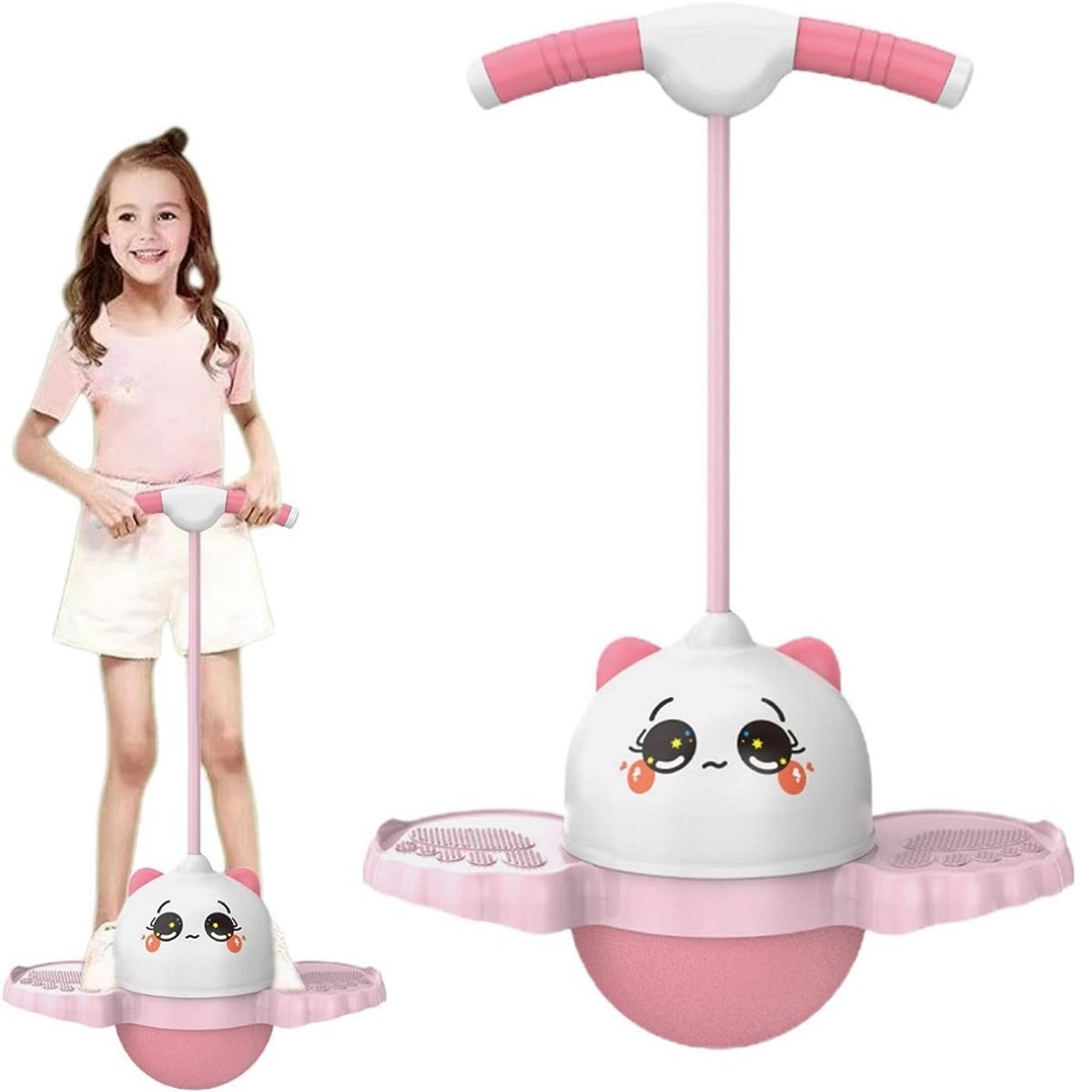 GENERICO - Jumping Pelota Saltarina de Panda con Luces LED Unisex