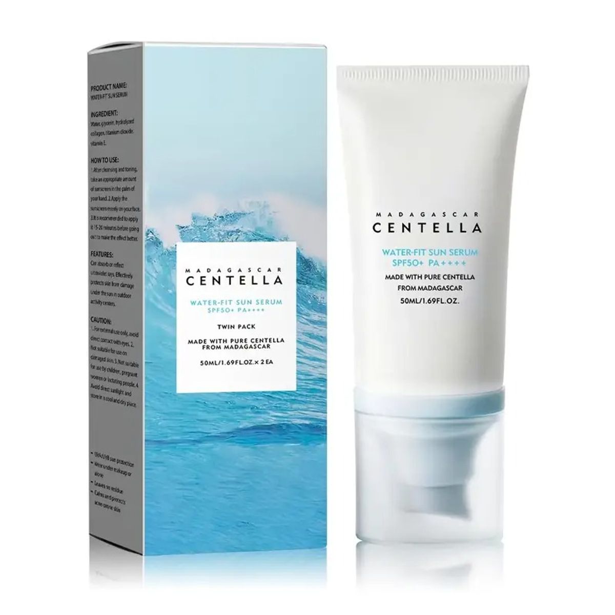 GENERICO - BLOQUEADOR WATER-FIT SUN SERUM SPF50+ MADAGASCAR CENTELLA 50ML