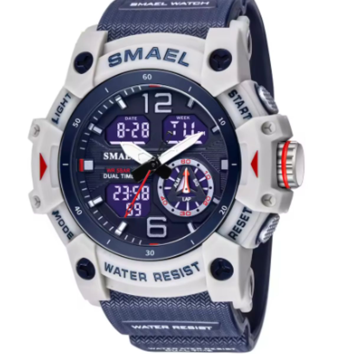 SMAEL - Reloj Deportivo Digital Analógico Smael resistente al agua 8007