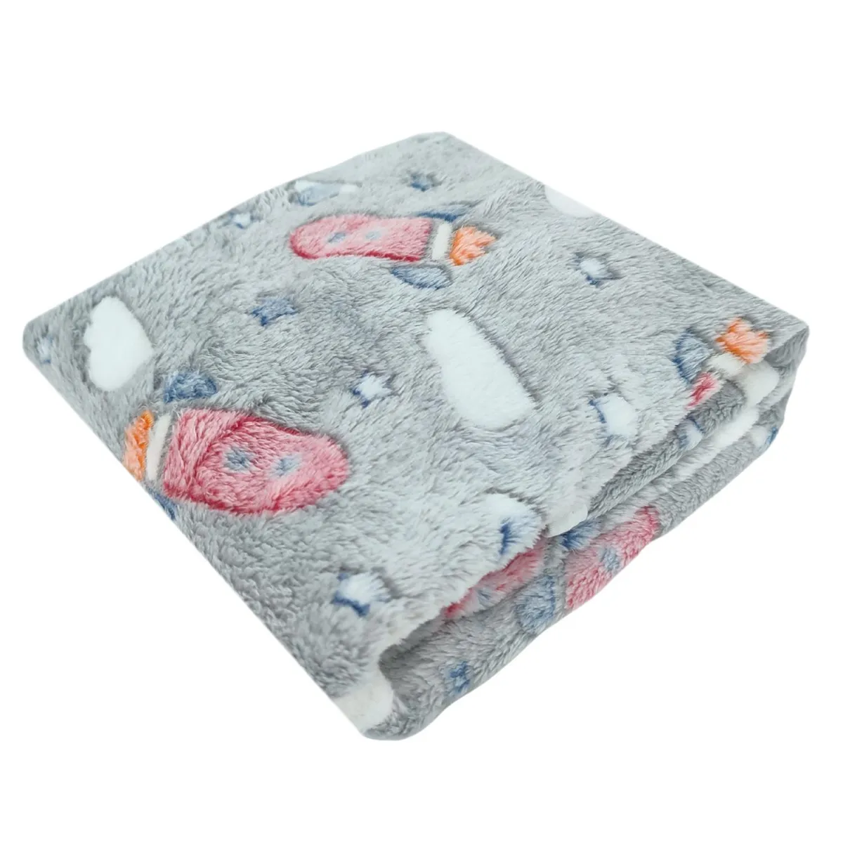 BABY MERINOS - Manta Felpa Bebé - CohetesGris M05