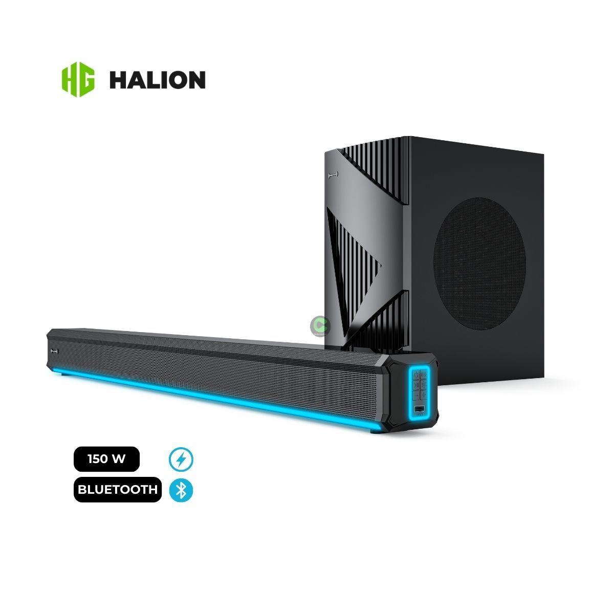 HALION - Barra de Sonido Halion HA-S45C 150W Bluetooth con Luz Led