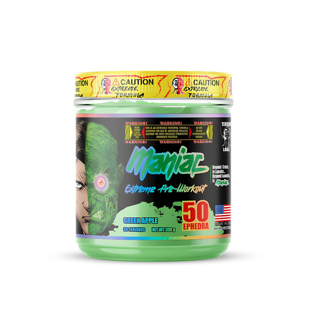 GENERICO - Maniac Extreme Pre-workout 30 servicios - Green Apple