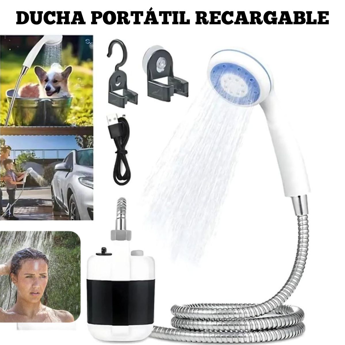 OEM - Ducha Portátil Recargable con bomba inalambrica