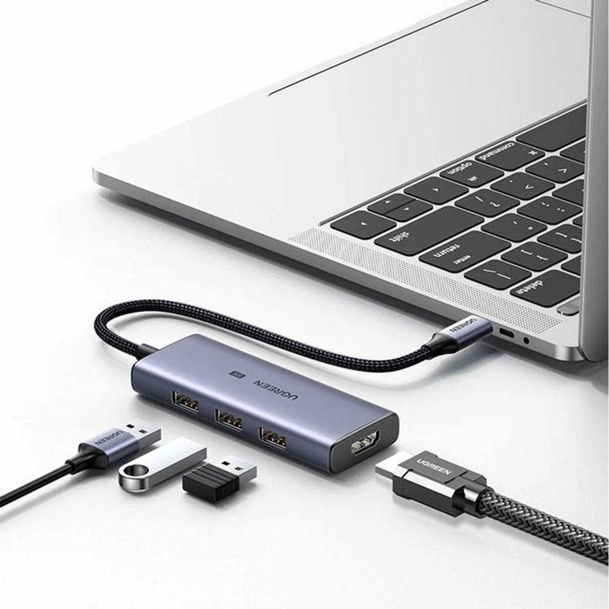 UGREEN - Hub Ugreen USB C 4 en 1 De 3 Puertos USB-A 30 y 1 HDMI 50629