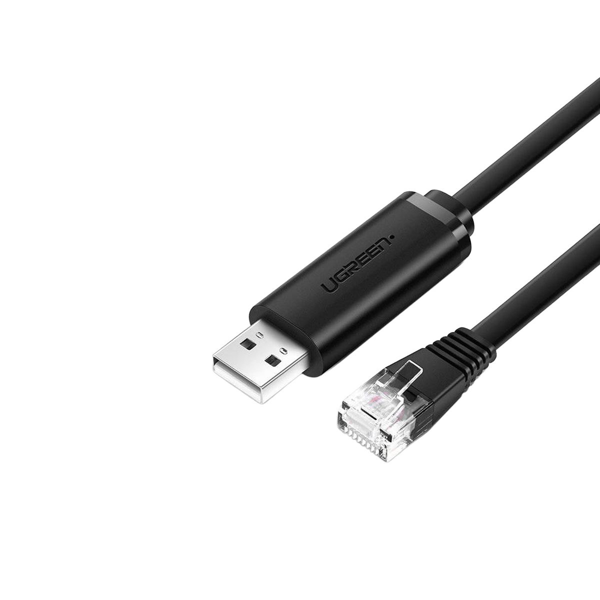 UGREEN - Cable De Red Ugreen USB-A a RJ45 Consola 3m CM204 60813 Negro
