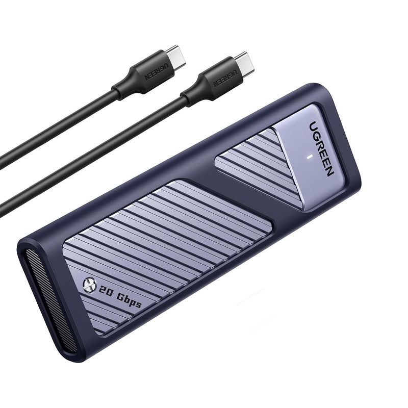 UGREEN - Case Ugreen Para SSD M2 NVMESATA 20GBS USB-C CM777 25665 Gris