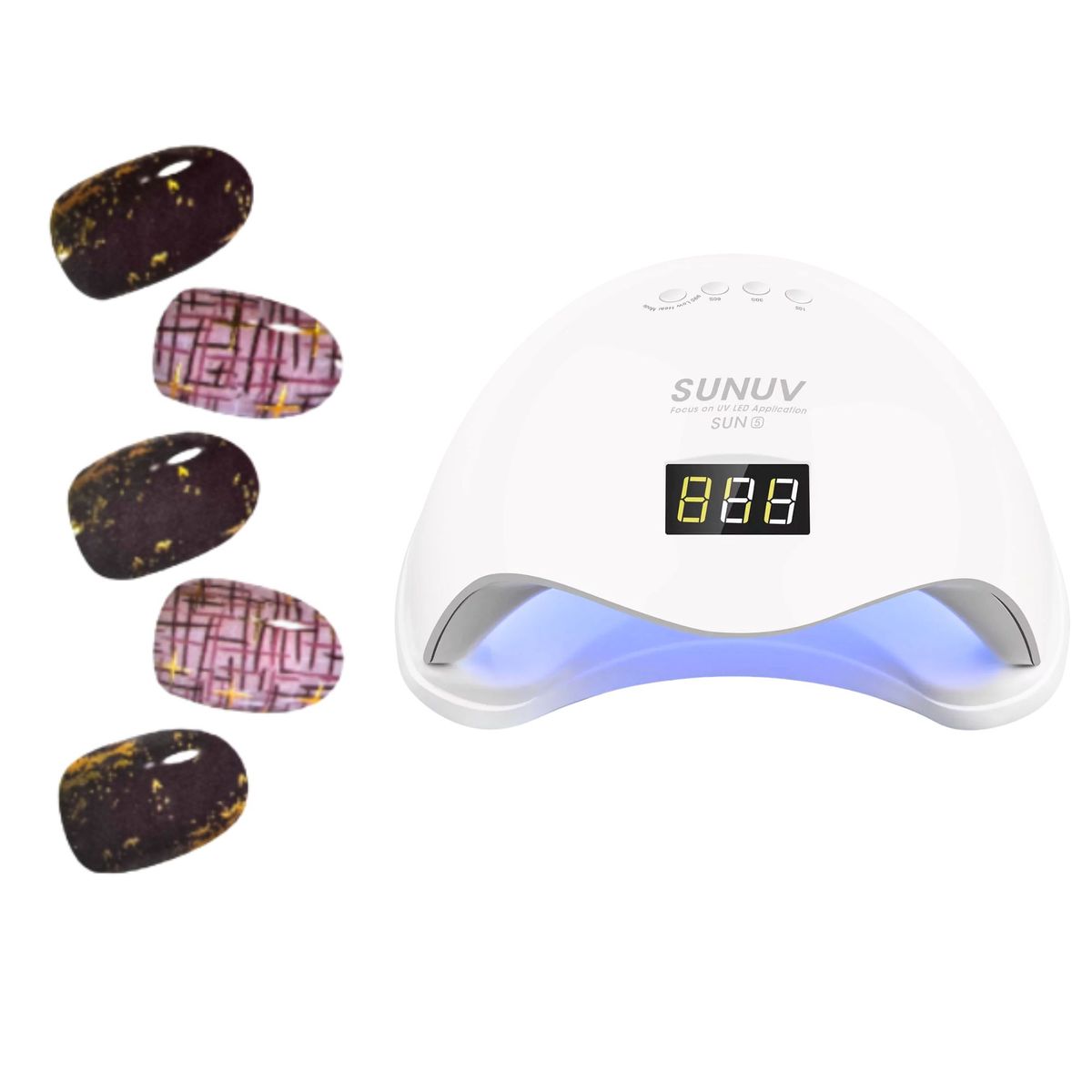 GENERICO - Sticky Nails - Uñas Adhesivas Tipo Gel + Luz LED - H001