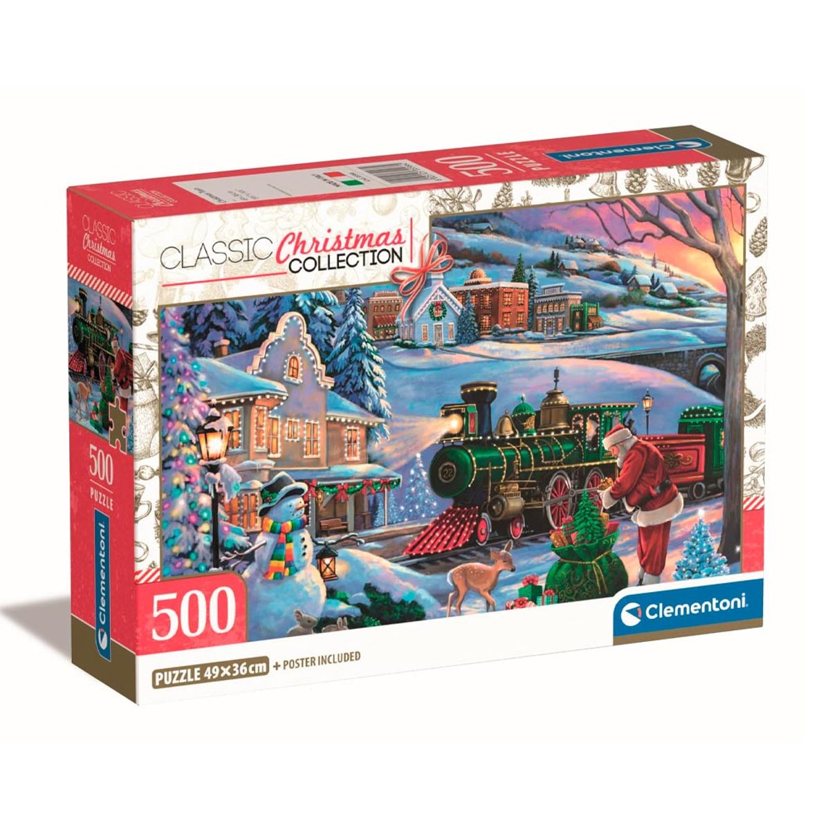 CLEMENTONI - Clementoni Rompecabezas X 500 piezas Tren De Navidad