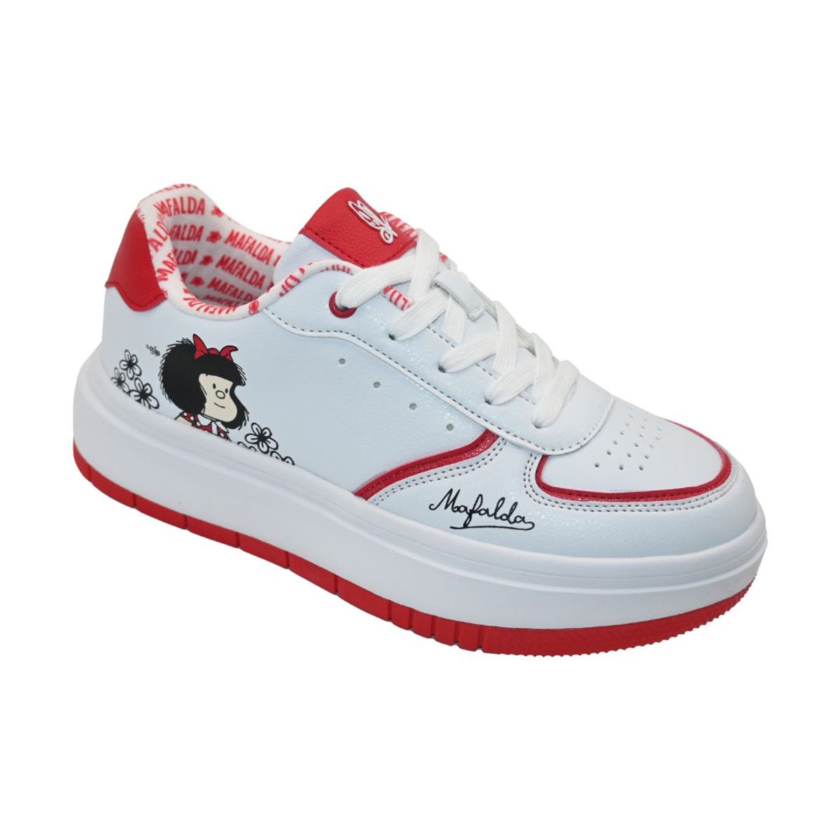 MAFALDA - Zapatillas Urbanas Mujer Mafalda Rojo
