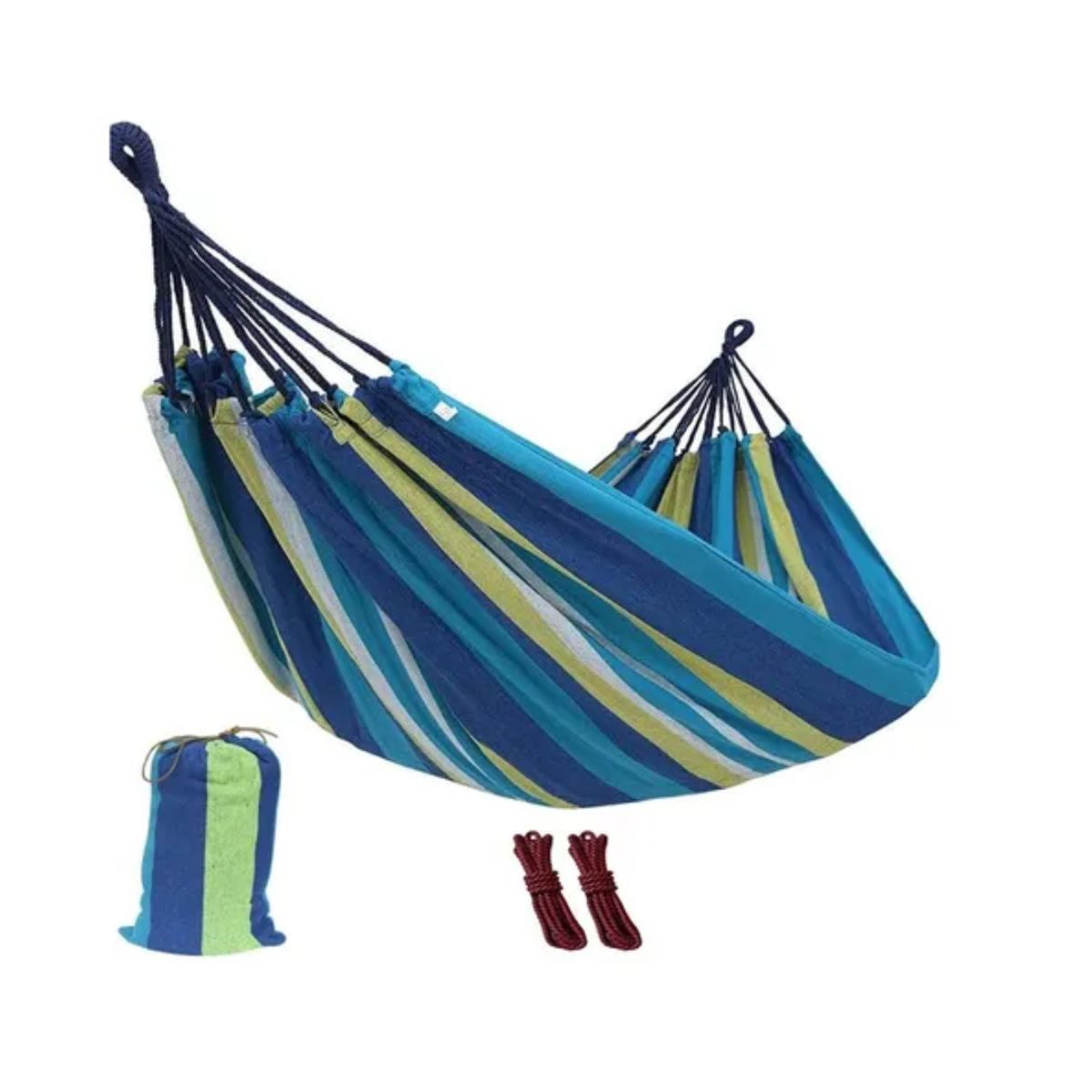 GENERICO - HAMACA COLGANTE CON FUNDA PORTÁTIL MULTICOLOR