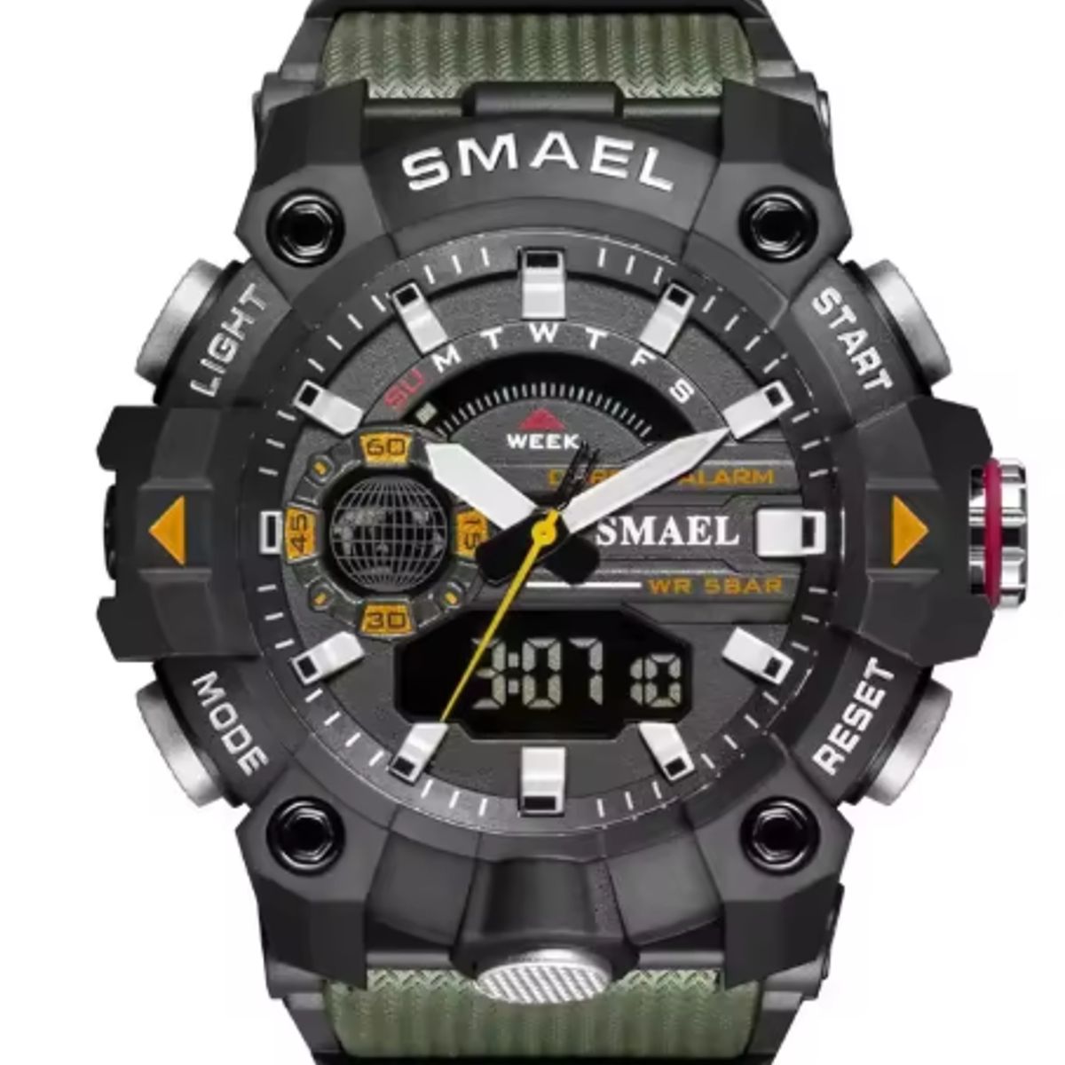 SMAEL - Reloj Deportivo Digital Analógico Smael resistente al agua 8040