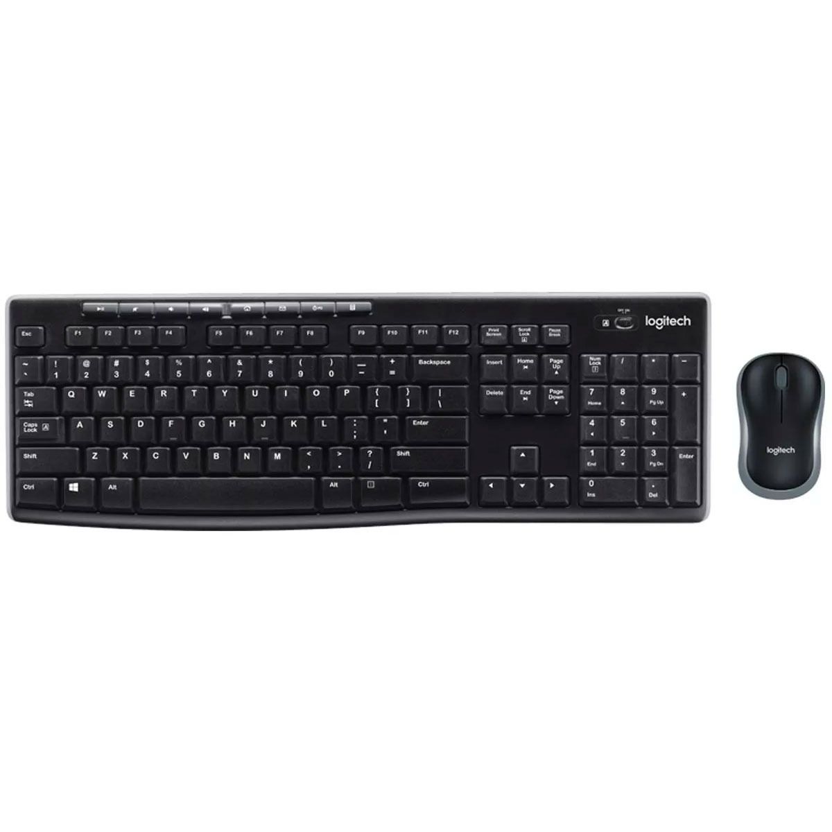 LOGITECH - TECLADO LOGITECH + MOUSE MK270 WIRELESS USB BLACK