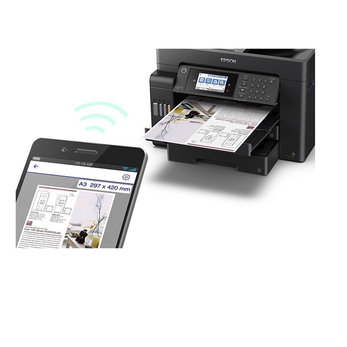 EPSON - Impresora Multifuncional Epson L15150 Formato A3 Wi-Fi USB Ethernet