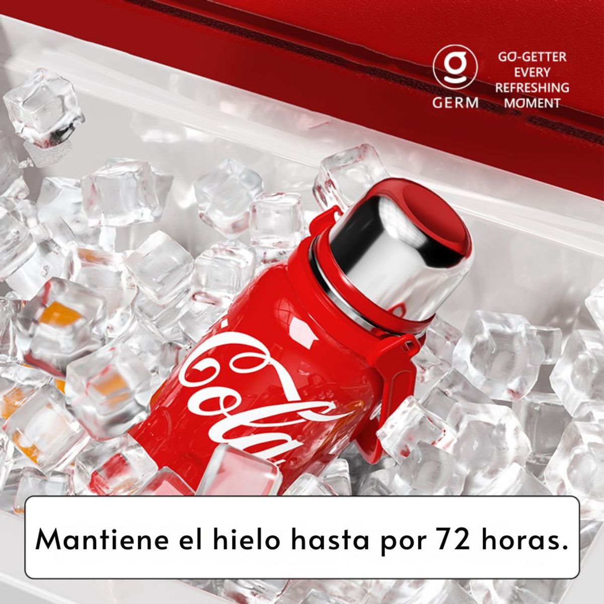 GERM - Termo Deportivo Coca-Cola x Germ 1200 ml / 40 Oz con Tapa Taza – Rojo