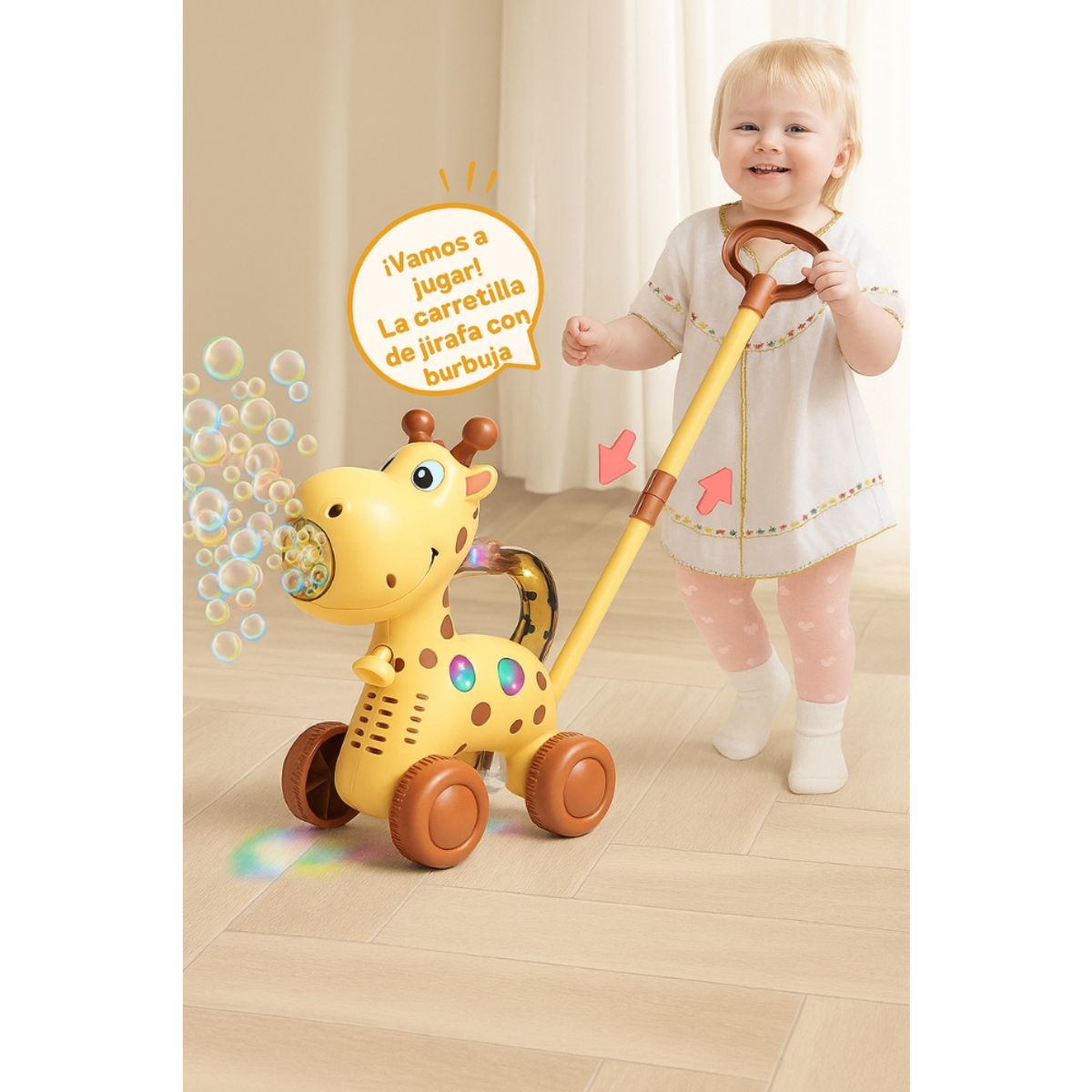 GENERICO - Carro de burbujas LED Jirafa