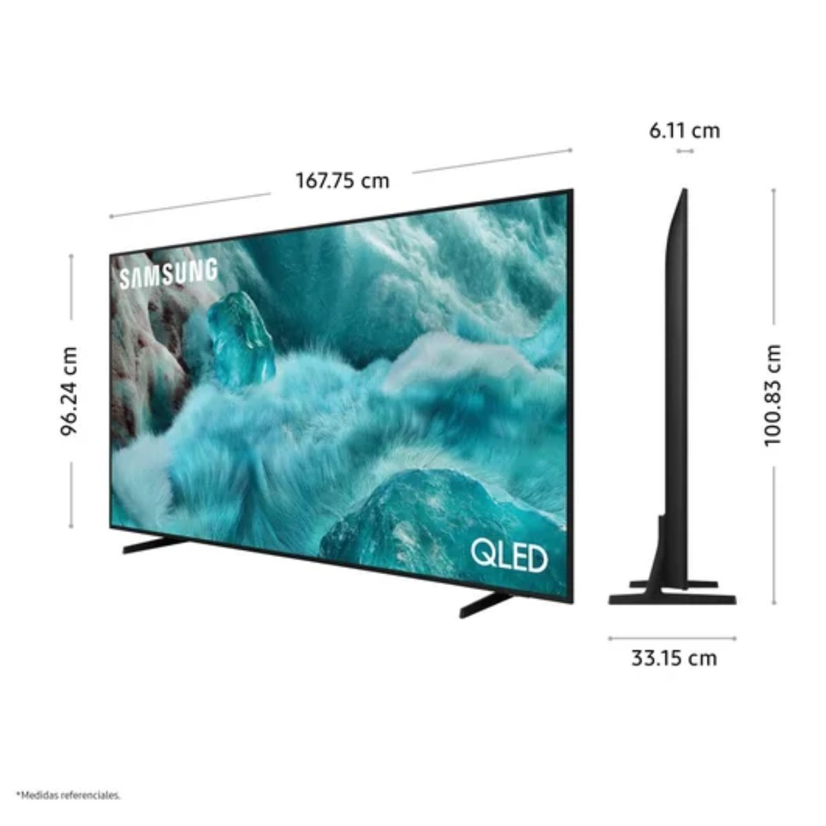 SAMSUNG - Televisor Samsung 75 QLED QN75Q7FAAGXPE Vision Ai Smart Tv 2025 + Rack Giratorio