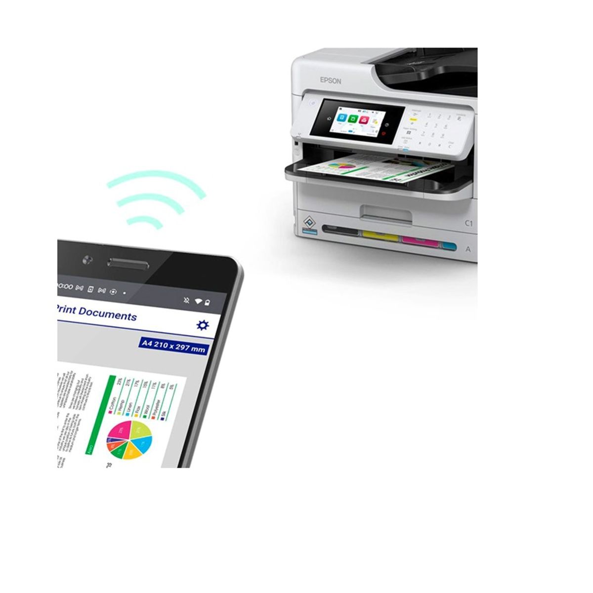 EPSON - Impresora Epson Multifuncional Color WorkForce Pro EM-C800 Fax USB