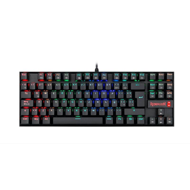 REDRAGON - Teclado Kumara Rgb Negro K552RGB-1 Red Switch Sp Español