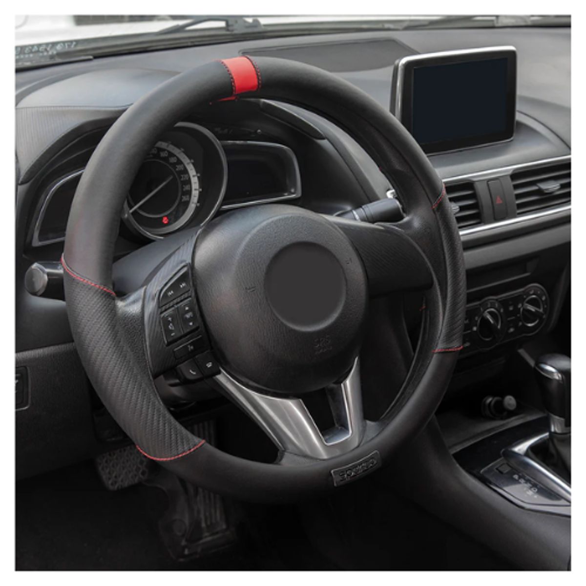 SPARCO - FUNDA CUBRE VOLANTE CON FIBRA Y ANTIDESLIZANTE Sps111