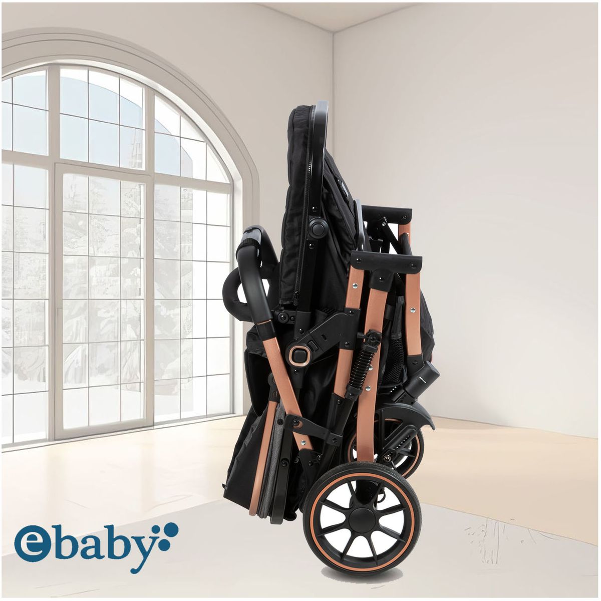 EBABY - Coche Moisés de Lujo SHIRO Multifuncional Gris