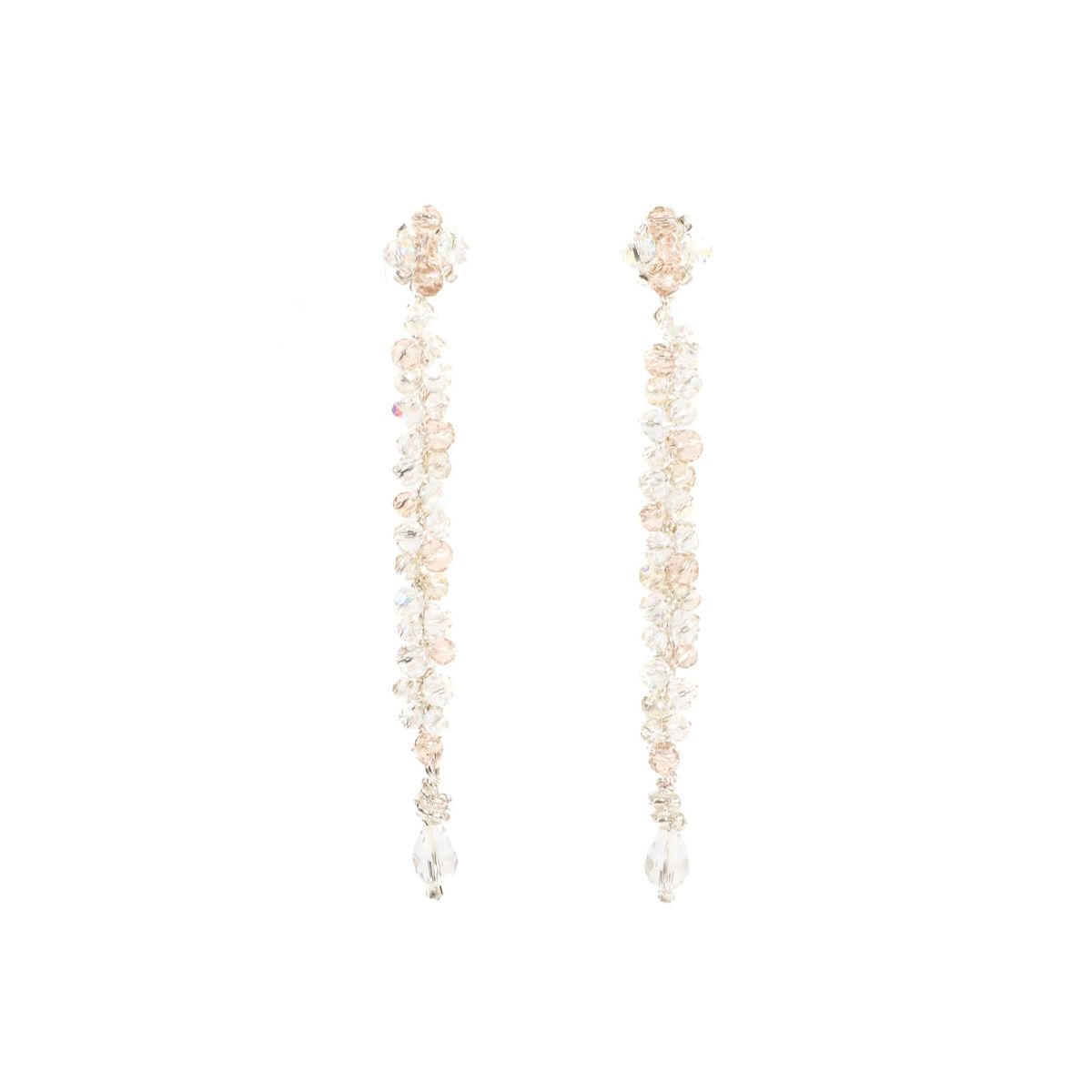 SAMANTHA PINTO HANDMADE ACCESSORIES - Aretes Virginia Plateado Nude
