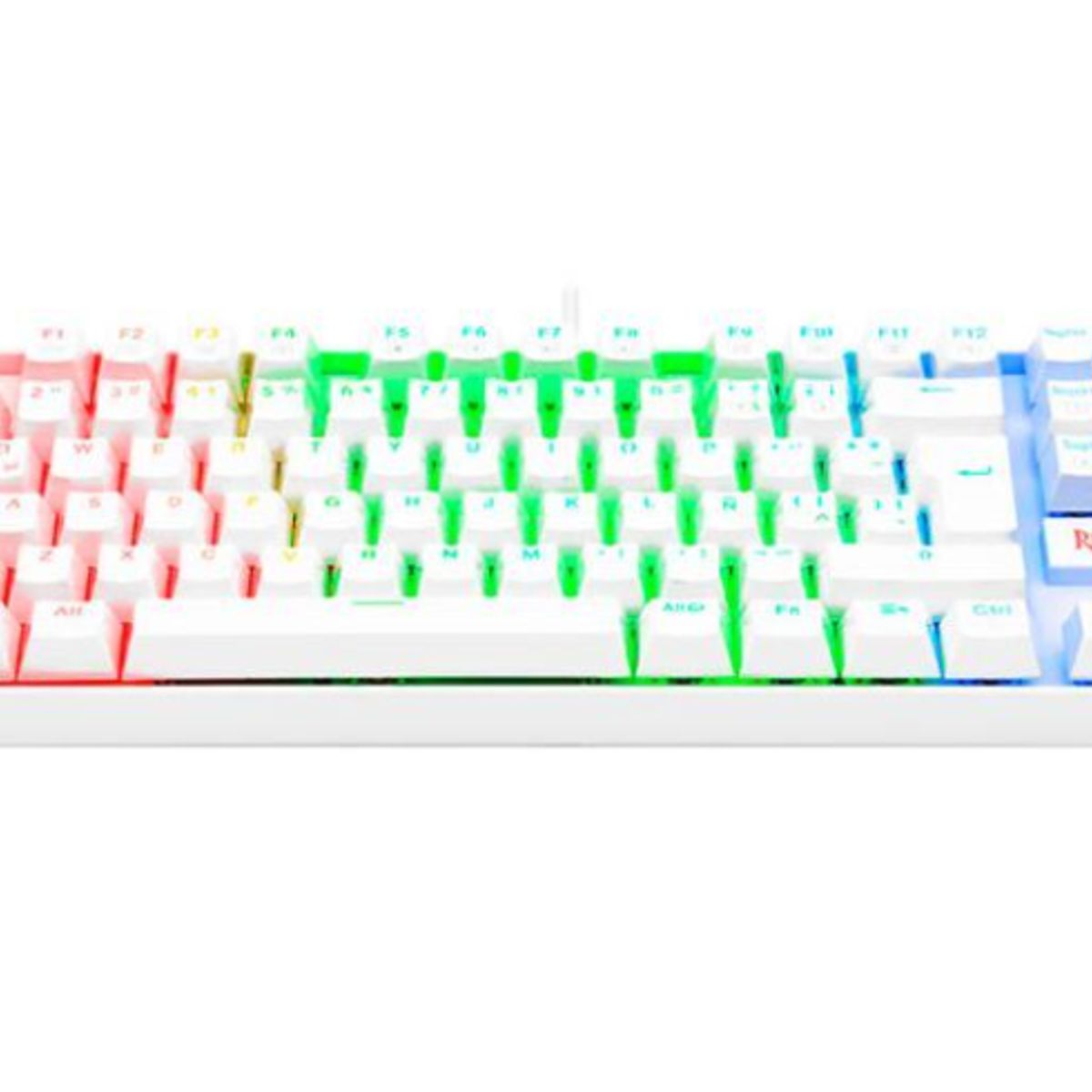 REDRAGON - Teclado Kumara RGB Blanco K552W-RGB Red Switch Sp Español