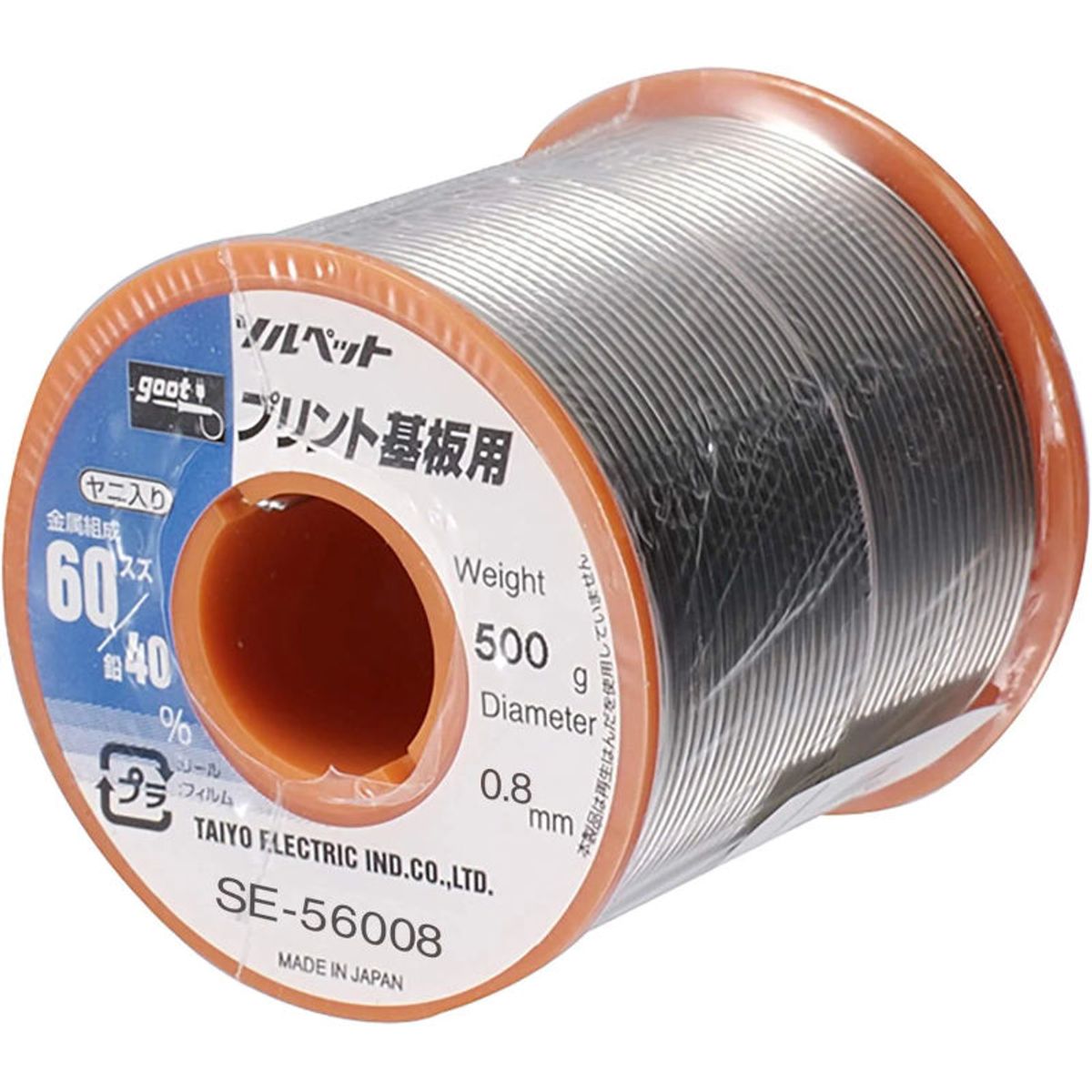 GOOT - Rollo de Estaño 6040 de 08mm peso 500gr Goot SE-56008