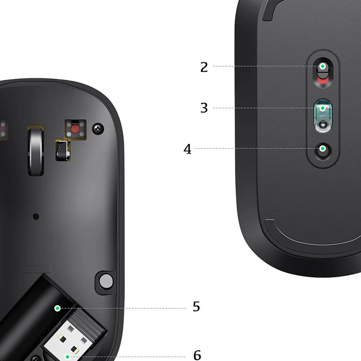 UGREEN - Mouse Inalambrico Ugreen Silent 24GHz 4000 dpi 90372 Negro