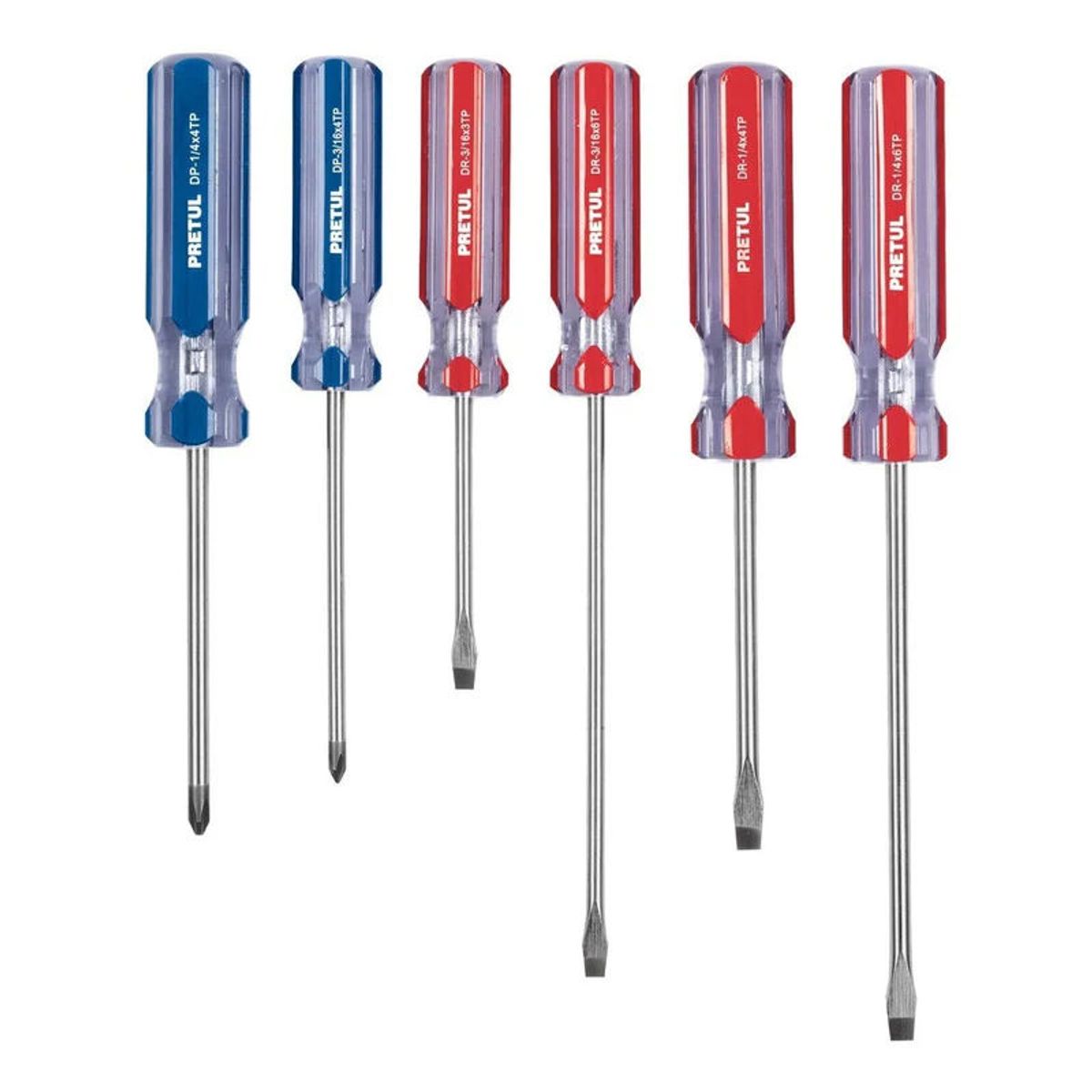 PRETUL - Juego De 6 Desarmadores Mango De Pvc Pretul