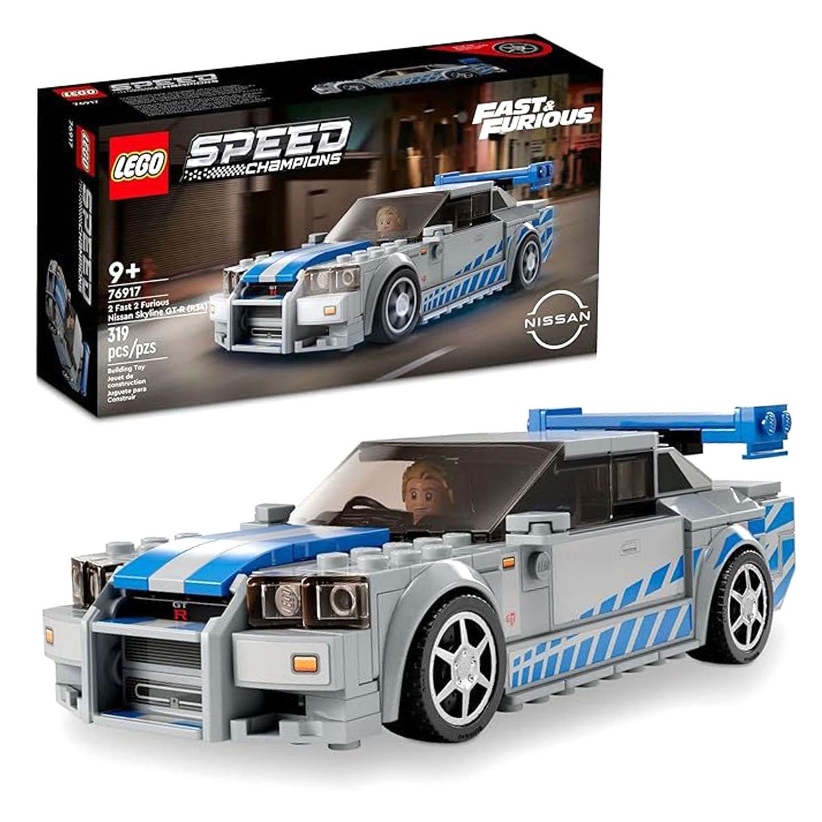 MARCA - LEGO NISSAN SKYLINE GT-R R34 (BNR34) 1999 – Brian O’Conner - FAST & FURIOUS