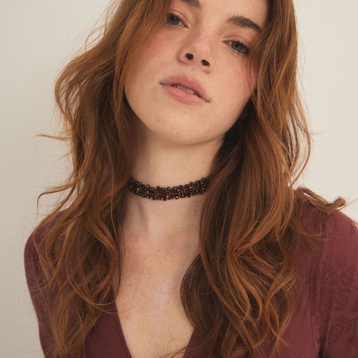 SAMANTHA PINTO HANDMADE ACCESSORIES - Collar Esmeralda Marrón