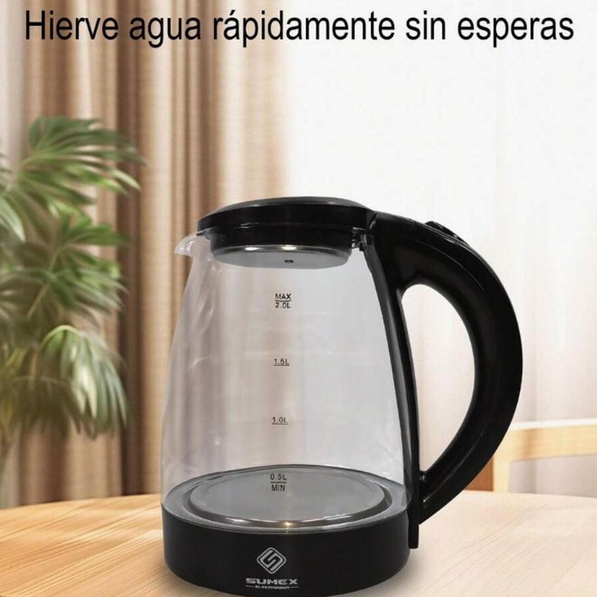 GENERICO - Hervidor Eléctrico de Vidrio 2L