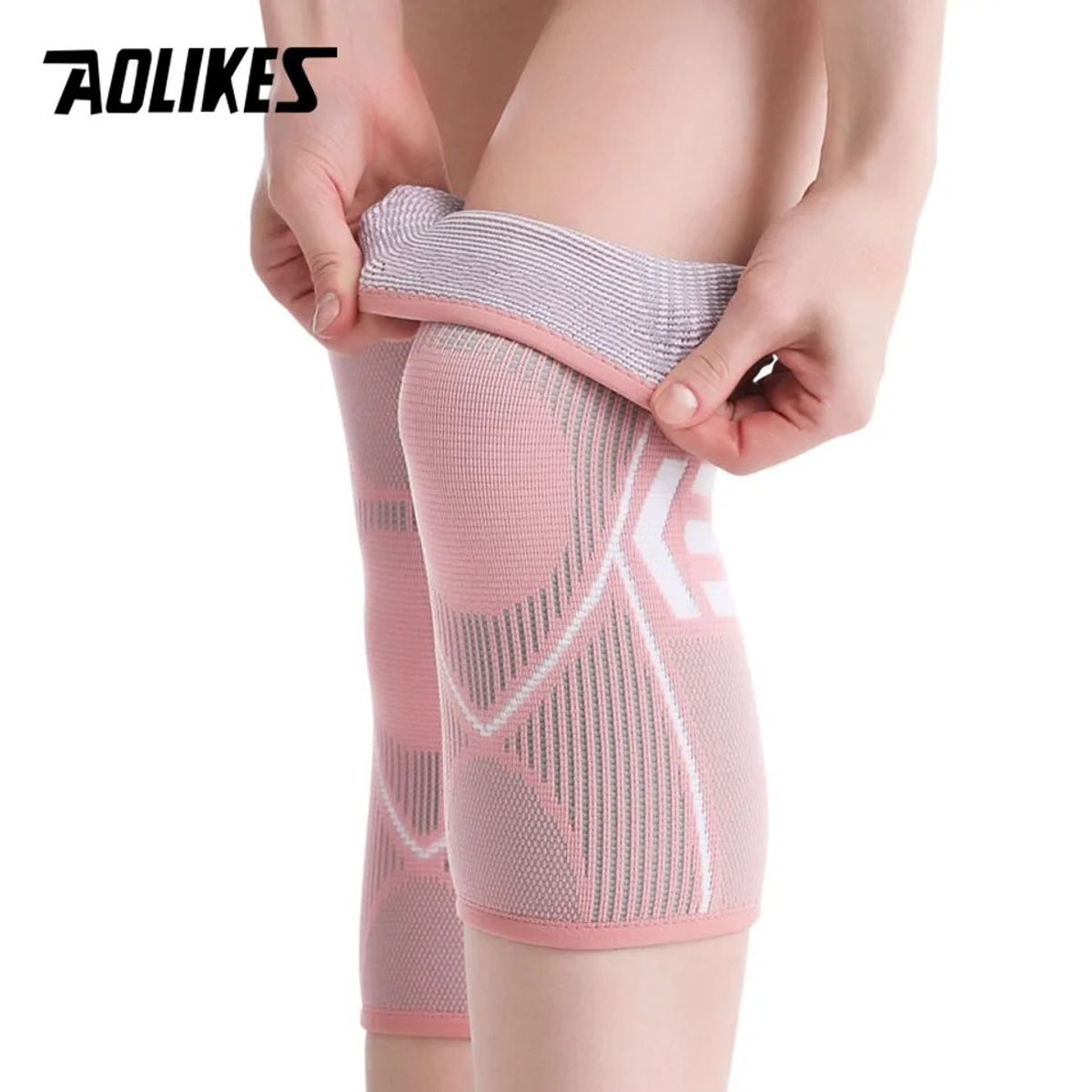 Rodilleras Deportivas AOLIKES A-7728 Alta Compresión Rosado, marca AOLIKES - Foto 2