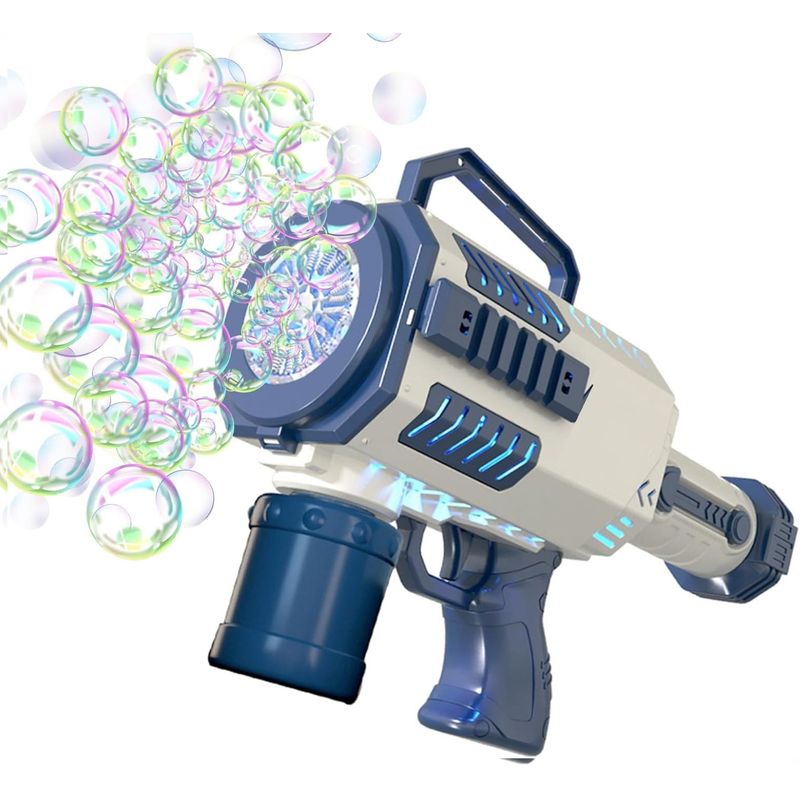 GENERICO - Pistola de burbujas eléctrica automática con luz led azul
