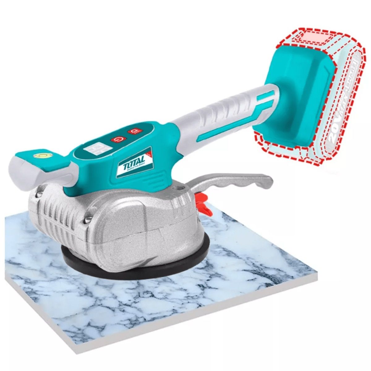 TOTAL TOOLS - VIBRADOR DE MAYOLICA VENTOSA 20V 60KG VEL VARIABLE TTVLI20015 TOTAL