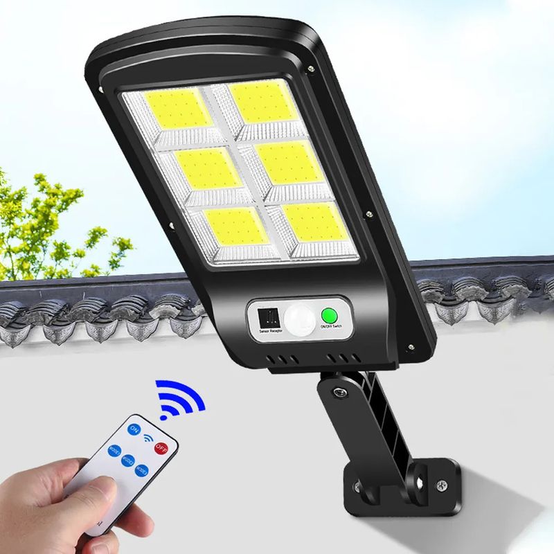 GENERICO - Reflector Lámpara Led Con Panel Solar Color De La Carcasa Negro y luz blanca