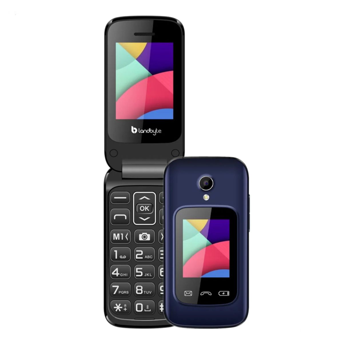 LANDBYTE - Celular Básico LANDBYTE LT1448 4G Radio FM Cámara Linterna