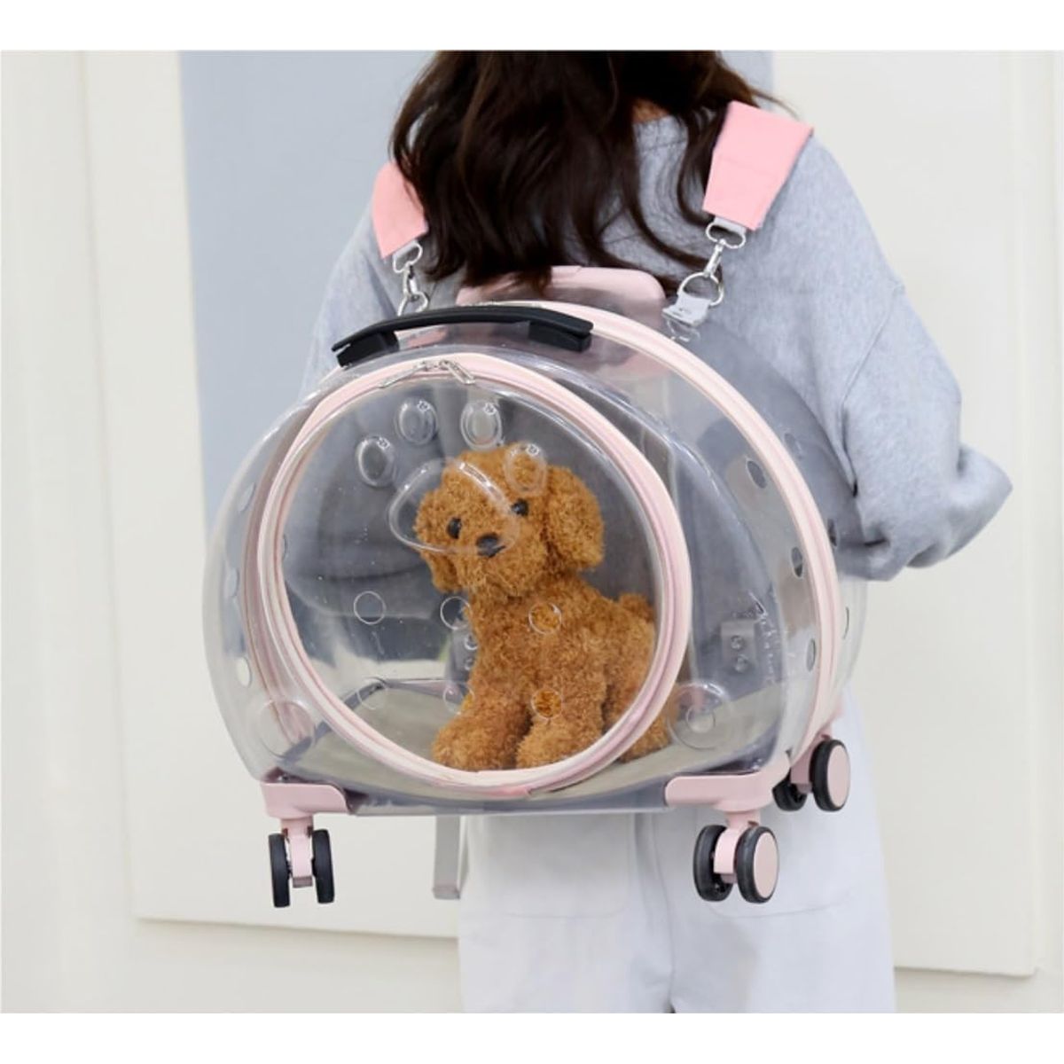 GENERICO - Maleta Transportador Mochila 3 En 1 Para Mascotas