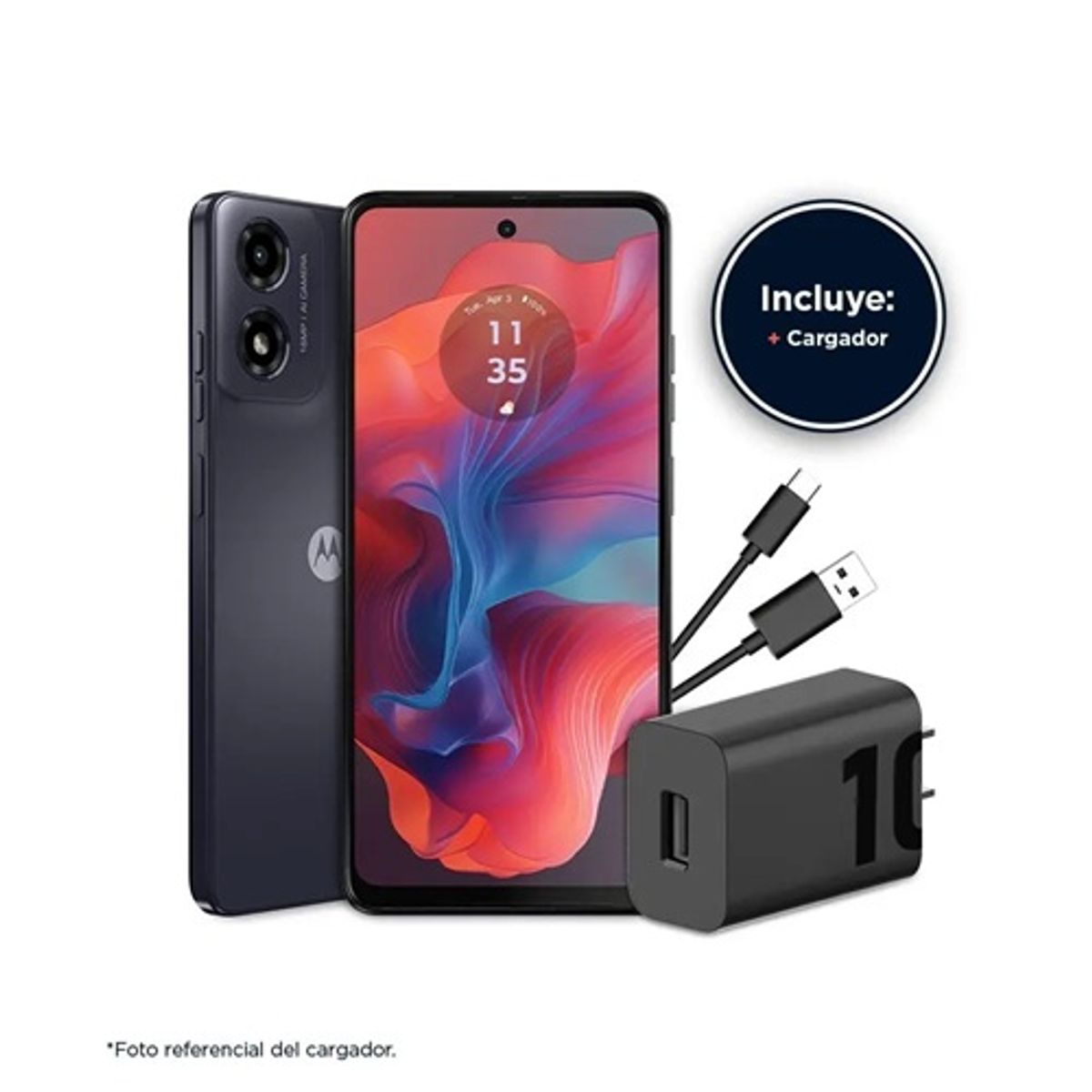 MOTOROLA - MOTOROLA G04 XT2421-2 / 8GB RAM UP BOOST 128GB ROM/ NEGRO COSMICO / 16MP AI /  6.6 " PLGDS/ IPX5