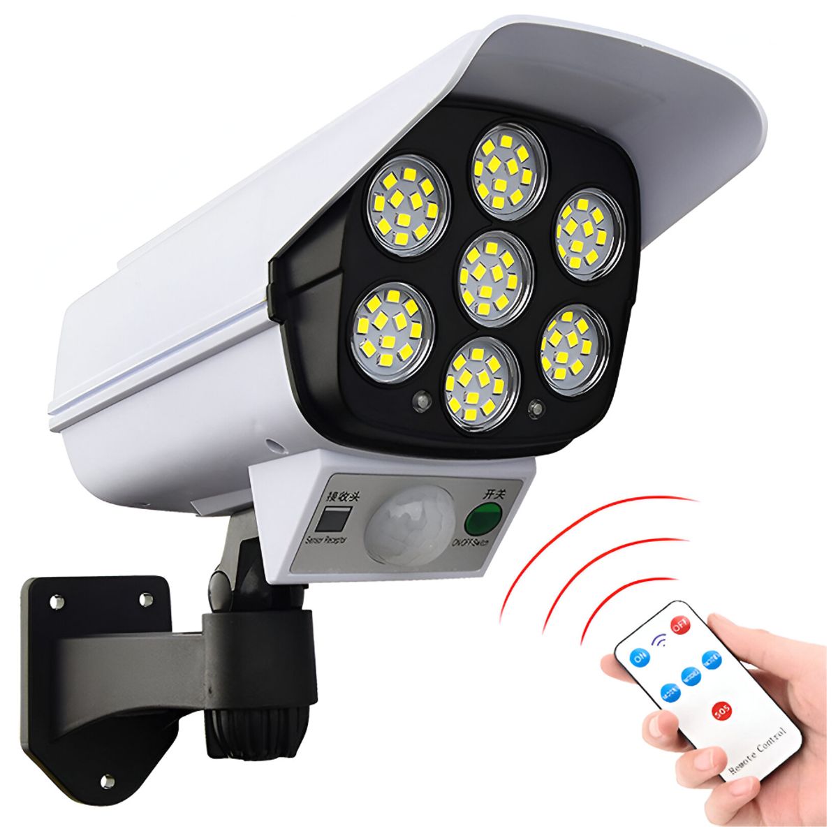 GENERICO - Reflector Lámpara Solar Con Sensor Exterior Cámara Falsa