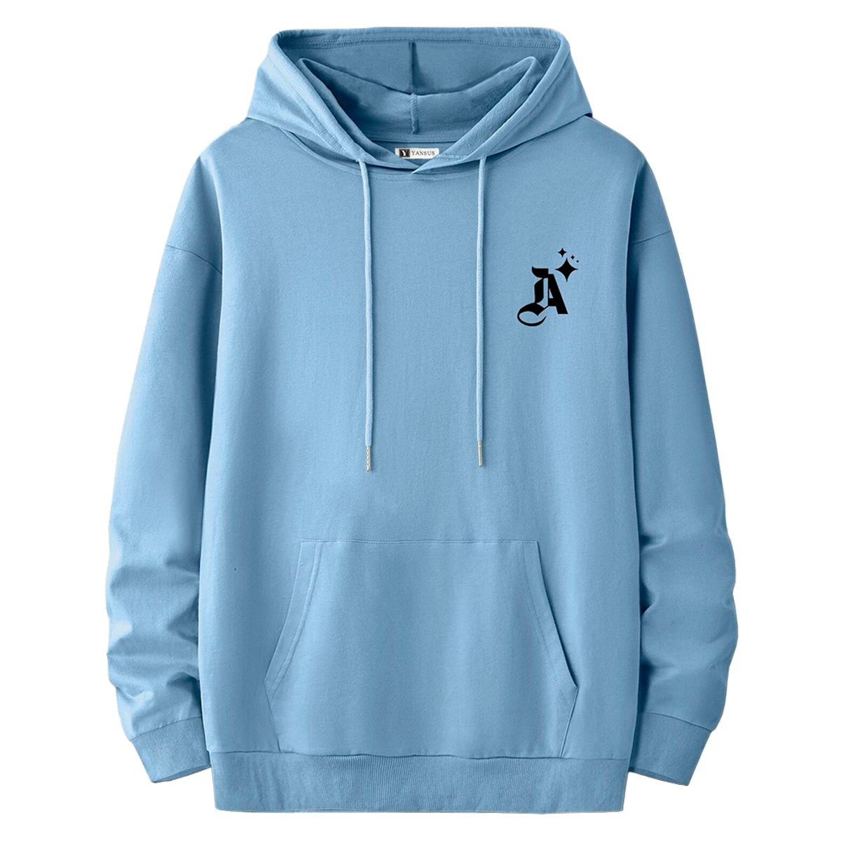 YANSUS - Polera Hombre Yansus Celeste Estampado Letra