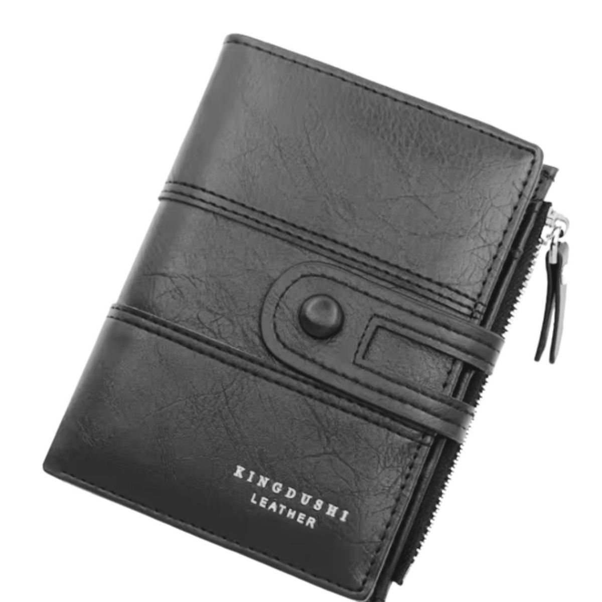 GENERICO - Billetera ejecutiva moderna para hombre con cierre de lujo cuero PU-