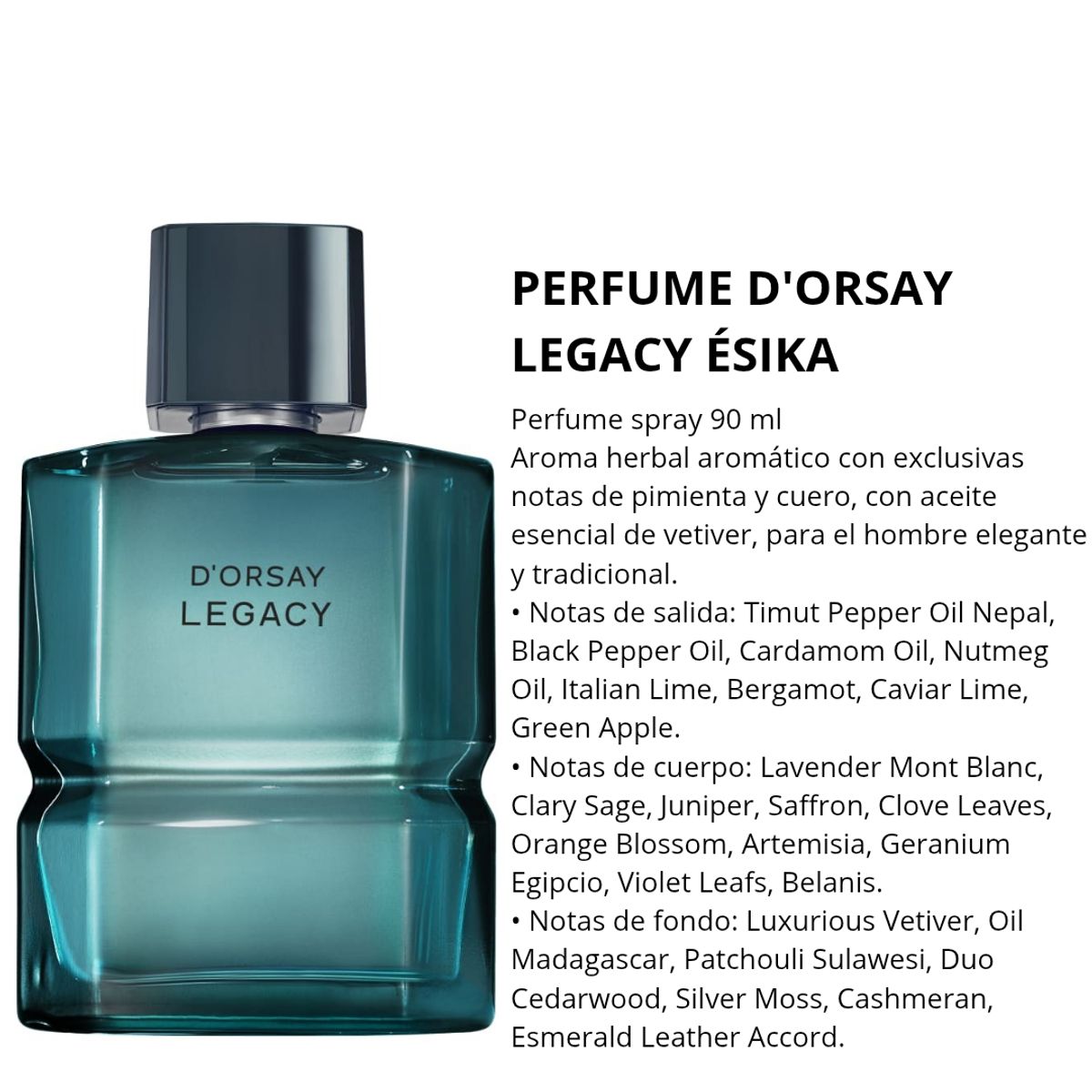 ESIKA - Perfume DORSAY LEGACY ésika spray 90 ML