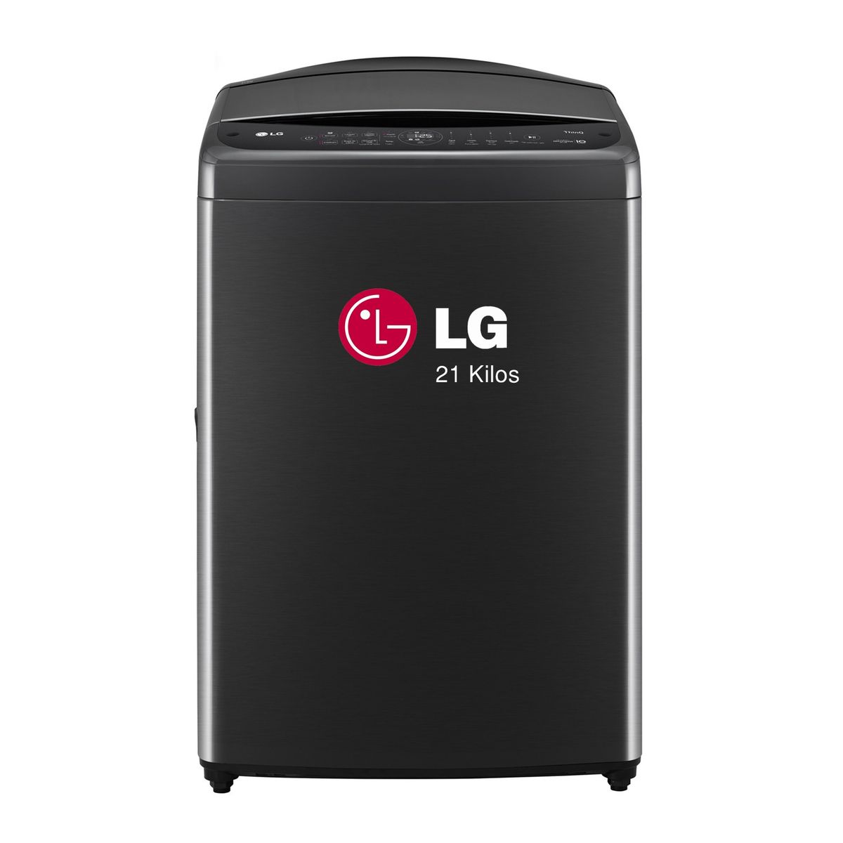 LG - Lavadora LG de 21 Kg, Carga Superior, 6 Motion DD, WT21PBVS6, Negro Plateado