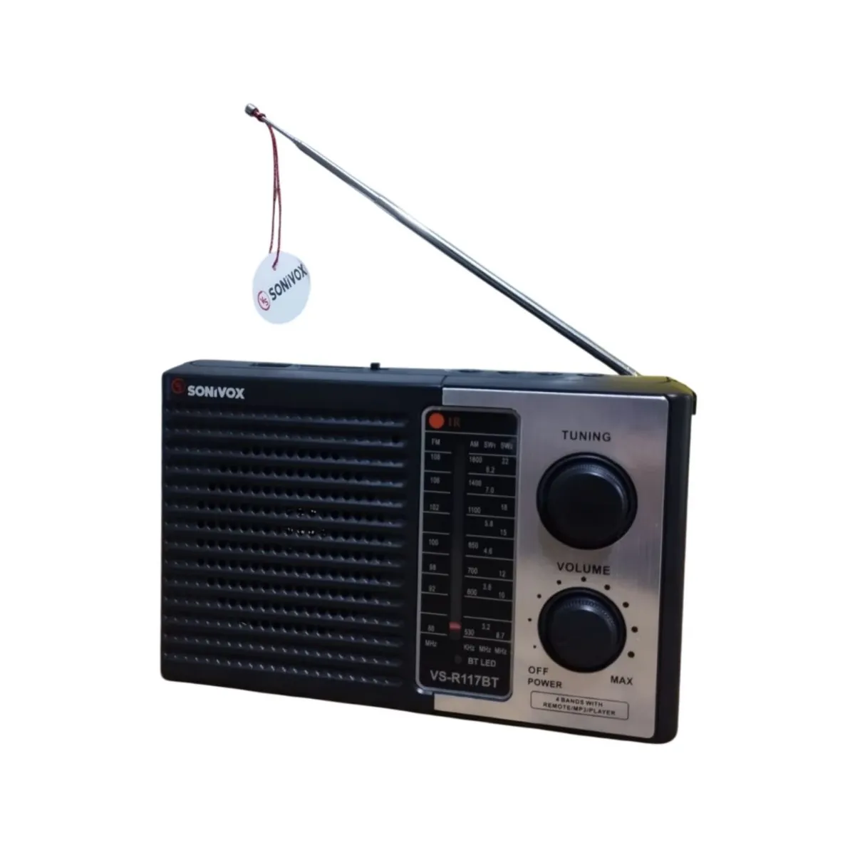 OEM - Radio Portátil Sonivox Bluetooth AM FM USB SD