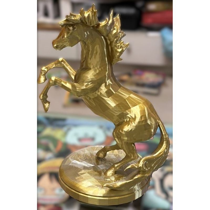 GENERICO - ADORNO EXCLUSIVO CABALLO DORADO 23cm x 11cm x 17cm