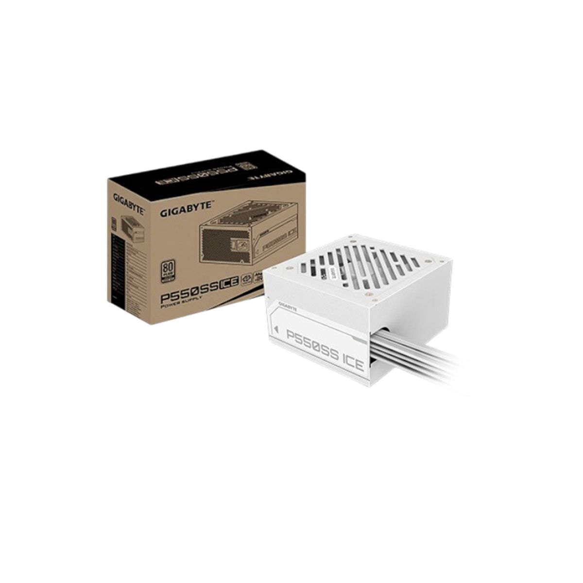 GIGABYTE - FUENTE GIGABYTE 550W 80 PLUS SILVER BLANCO ( GP-P550SS ICE )