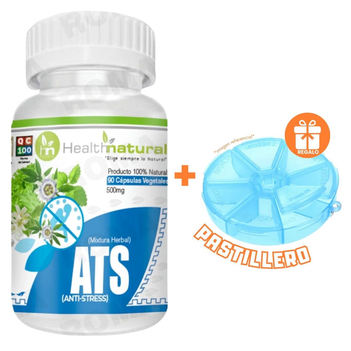 HEALTHNATURAL - ANTI-STRES  ATS HEALTHNATURAL 500MG + REGALO PASTILLERO